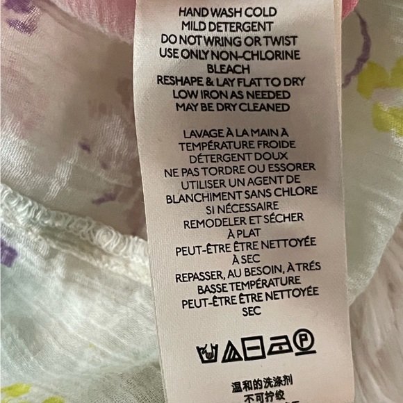 Anthroplogie X Pilcro Tavi Pink Pastel Floral Lightweight Blouse Small - Picture 15 of 16